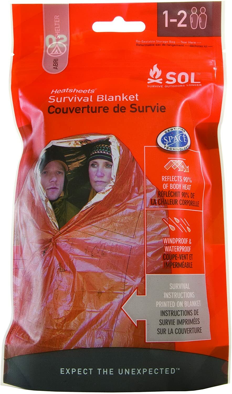 Adventure Medical Kits SOL Survival Blanket 2- Person Emergency PREPPER BUG OUT