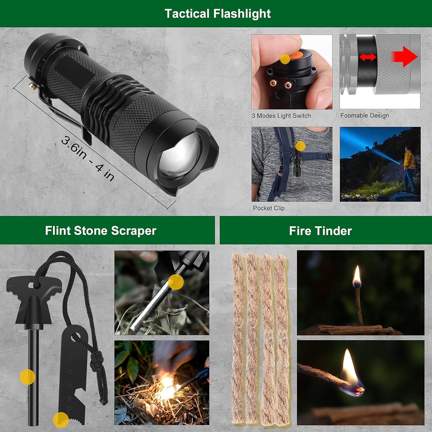 Survival Kit Multi Tool Outdoor Emergency Gear