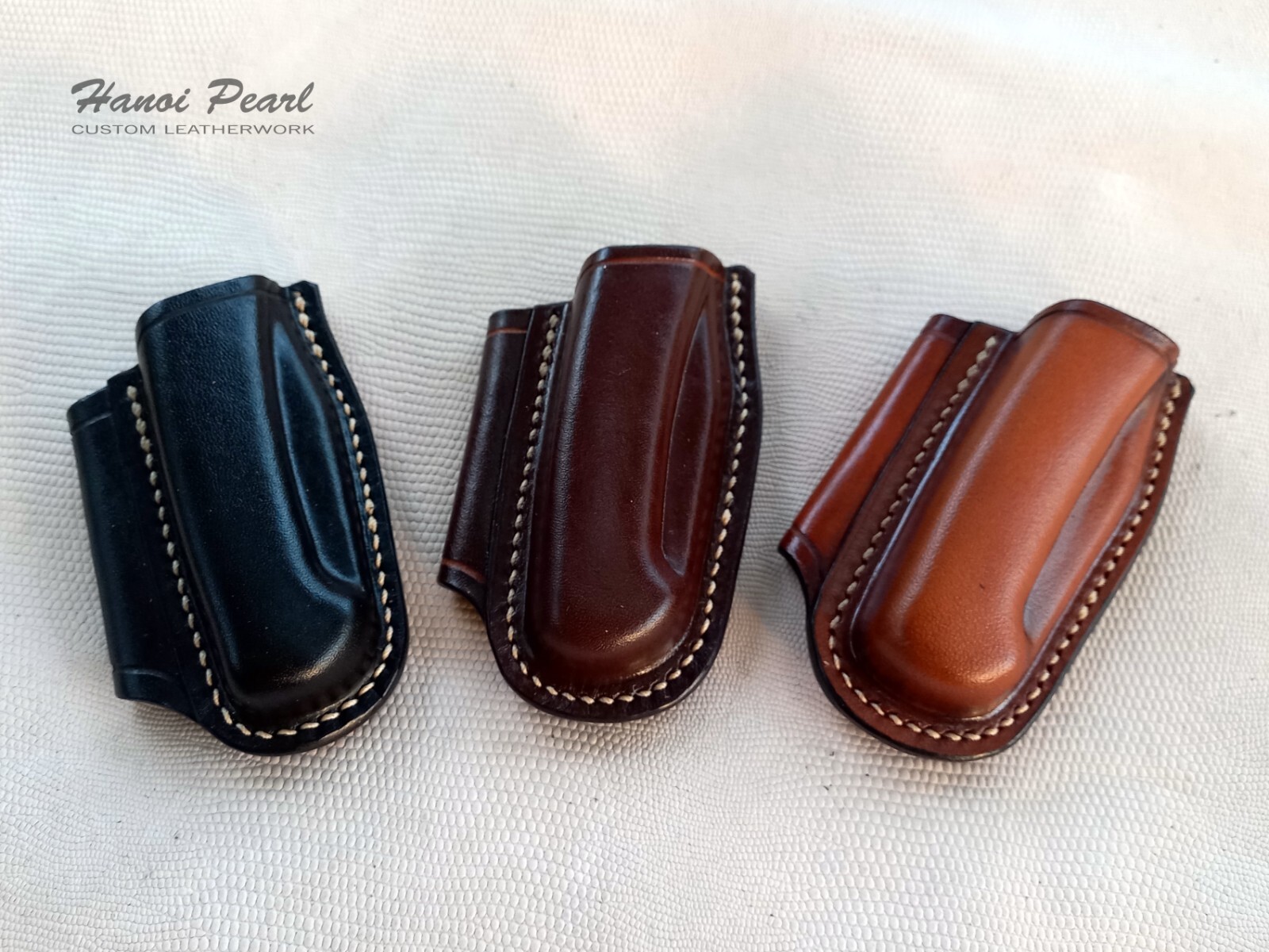 Buck 112 Ranger Sheath | Custom Horizontal Leather Sheath | Left Handed Sheath