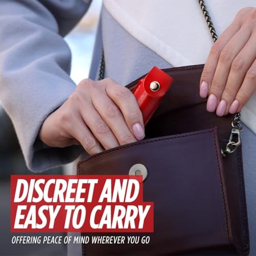 Pepper Spray for Women, Keychain Self Defense with Small 2Pack-Purple/Red