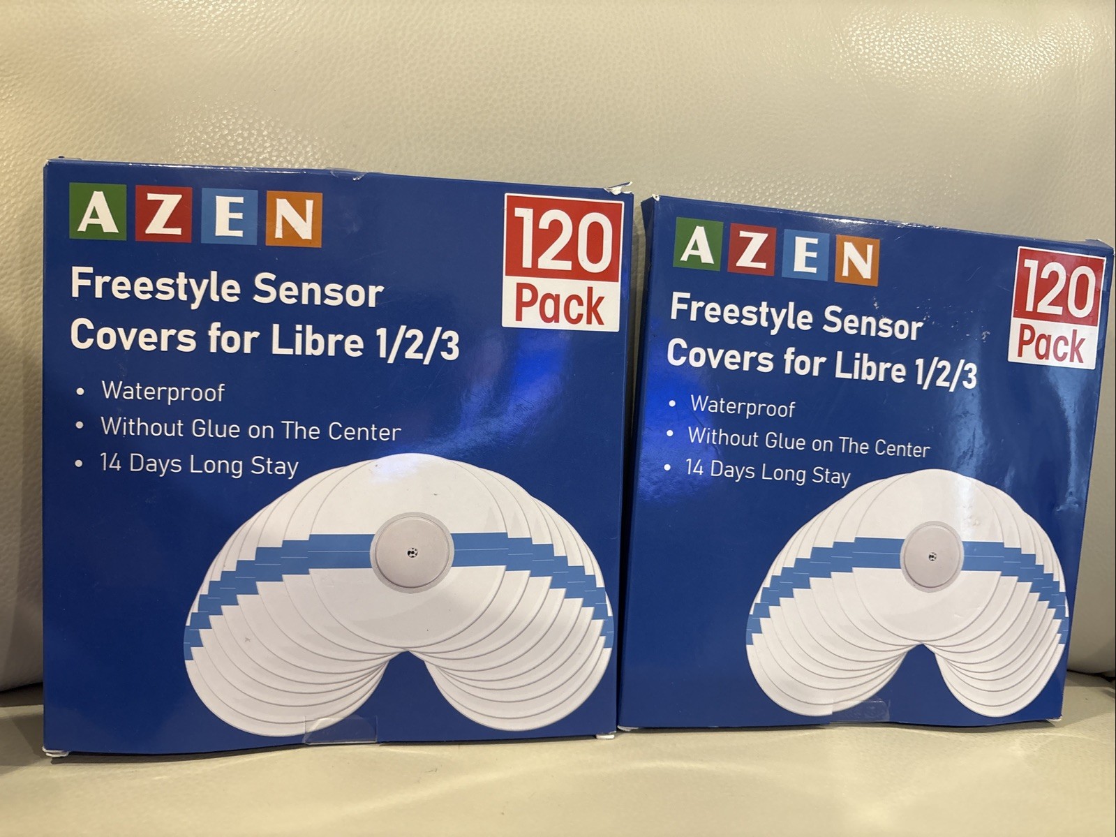 2 Pk ~ 120 Freestyle Sensor Covers for Libre 1/2/3 Waterproof Adhesive Patches