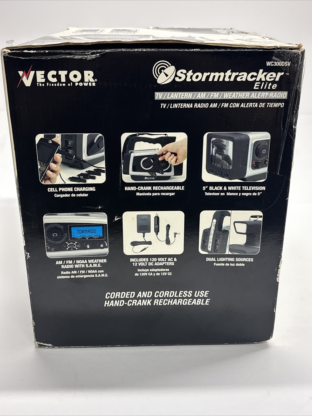 Vector Stormtracker Elite WC300DSV TV Lantern AM FM Weather Alert Radio