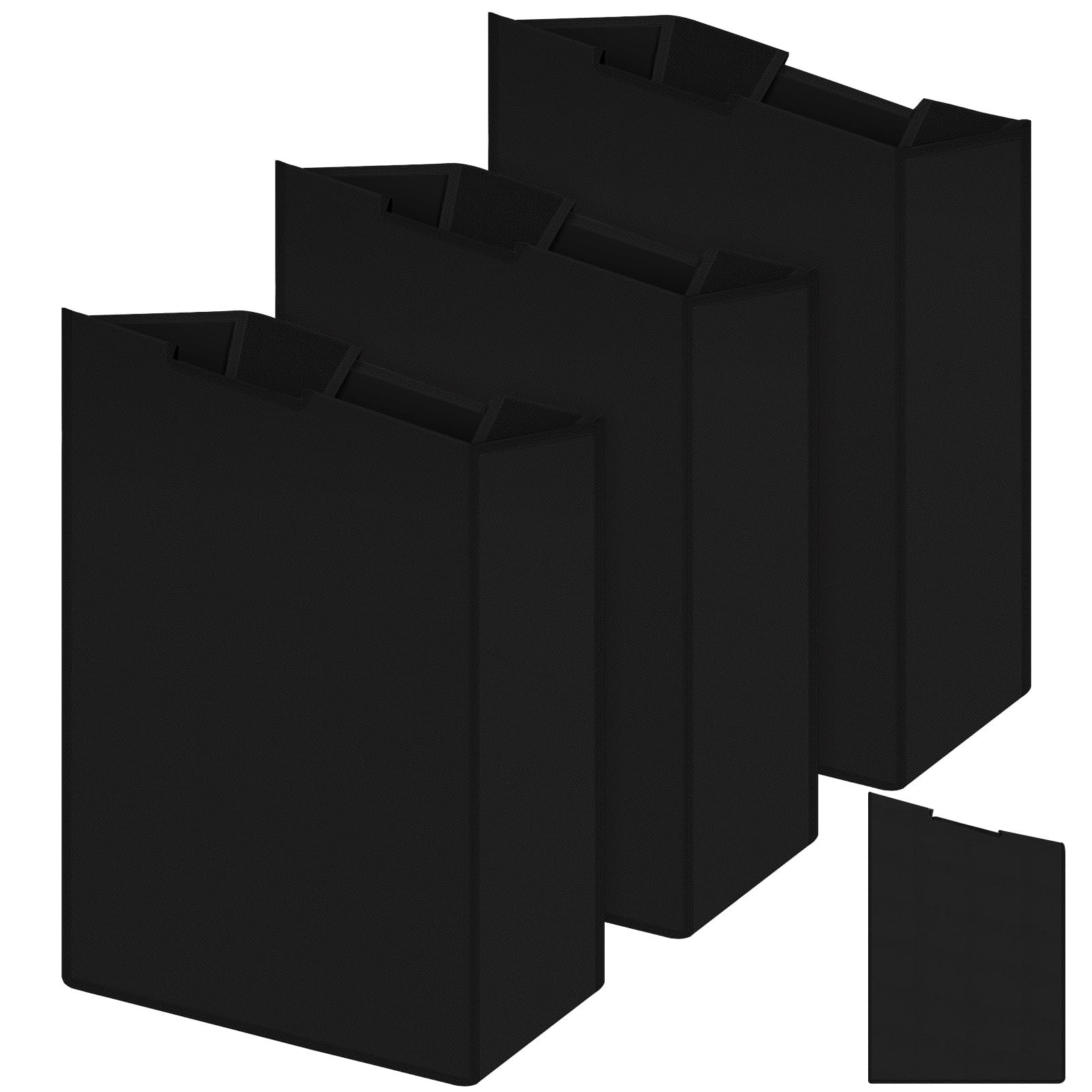 Windyun 3 Pcs 14.76 x 8.66 x 23.23/ 19.29 inches (L x W x H), Black
