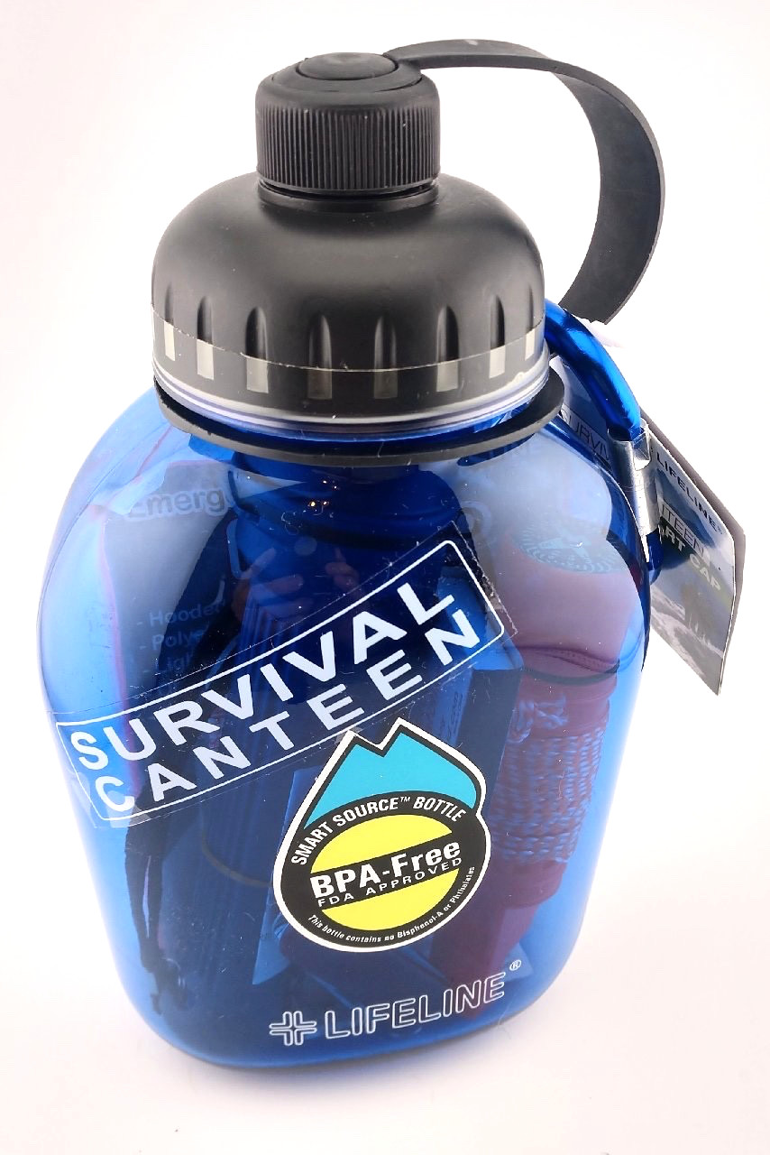 Survival Kit for 2: MAYDAY Delux Backpack + Canteen, Light/Binoculars + SPECIAL
