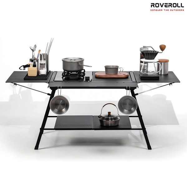 GOCAMP IGT Outdoor Camping Kitchen Base Cooking Table Set w/ Spider Stove Burner