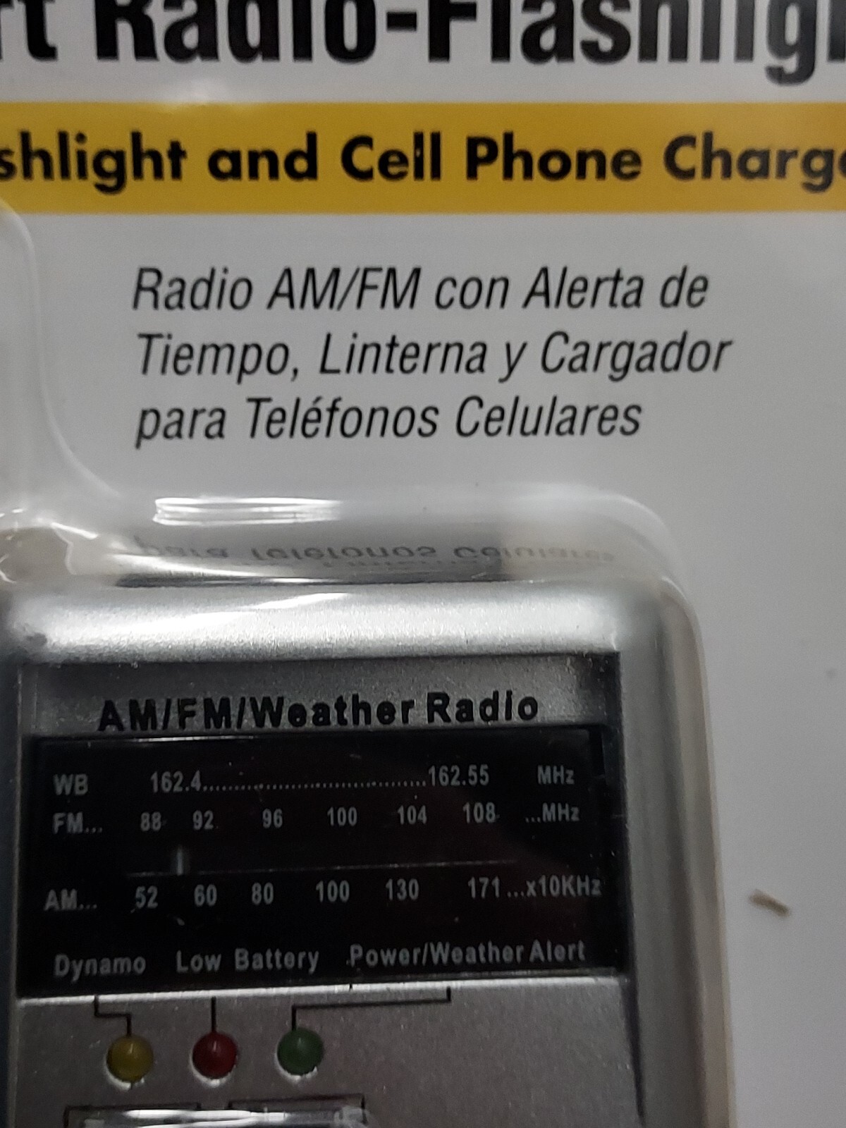 NOS Storm Tracker Weather Alert Radio Flashlight Cell Phone Charger Am/Fm Vector