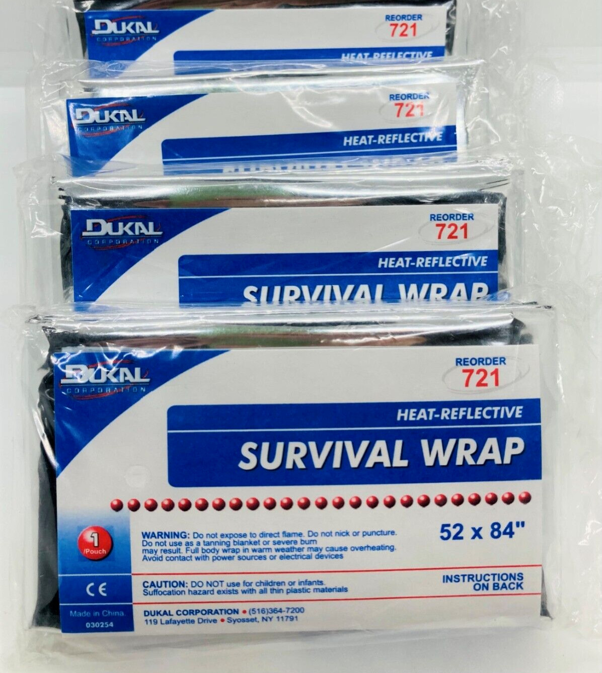 4 PACK Emergency Mylar Thermal Blankets 84″x52″ Survival Safety – FREE SHIPPING!