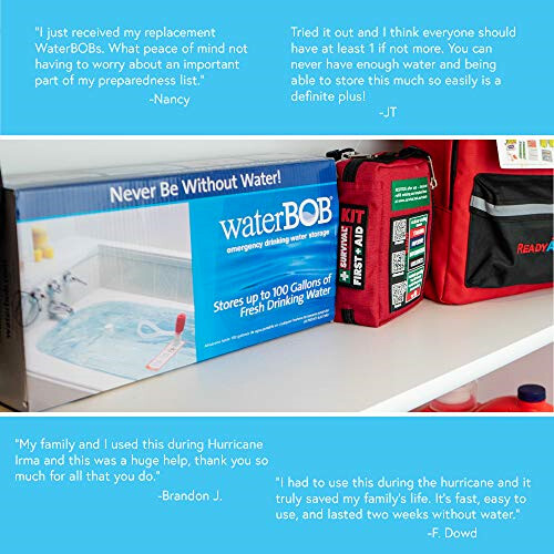 Emergency Water Bank Storage With Pump, Heavy Duty, 100-Gallon, Easy To Use-NEW