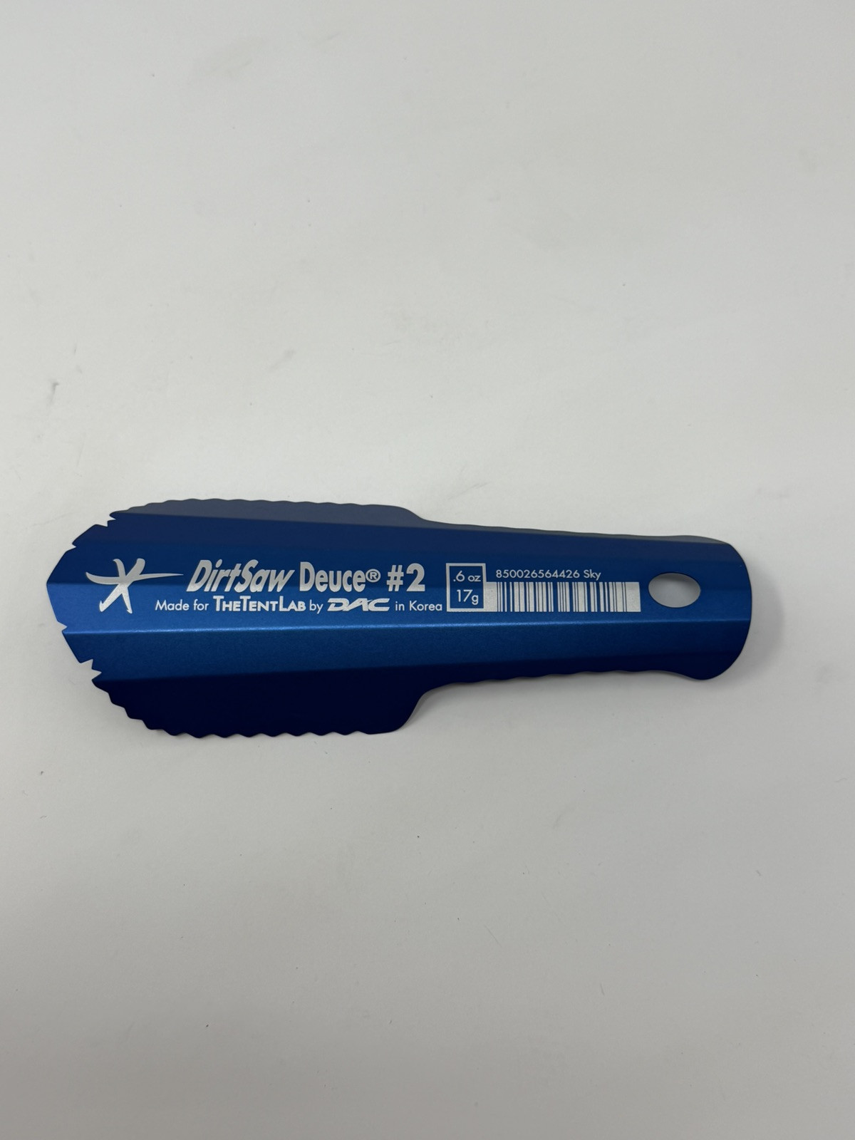 Sky Blue The DirtSaw Deuce #2 Trowel Made for TheTentLab by DAC, .6oz
