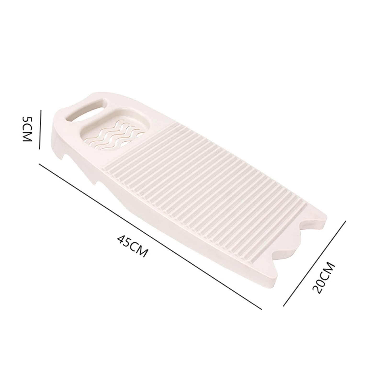 Non-Slip Laundry Washing Board, Household Washboard, Hand Wash Large, A-White