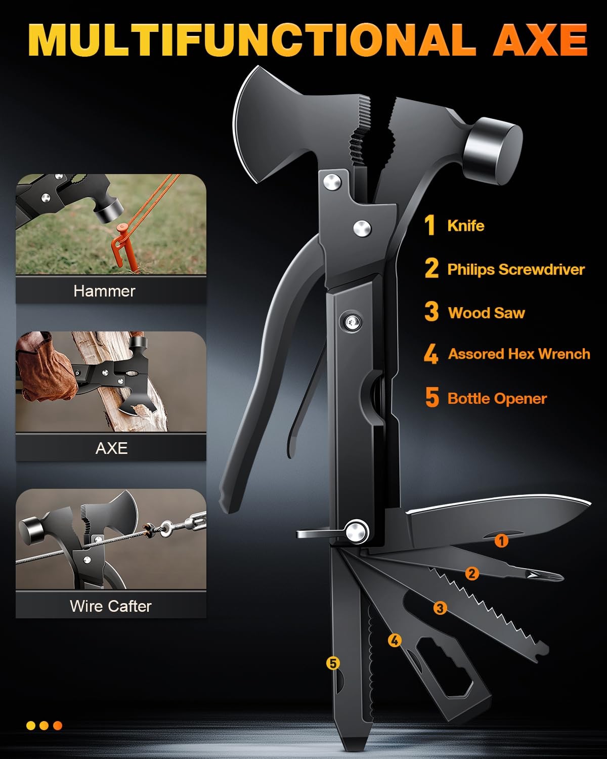 Gifts for Men-Christmas | 21-in-1 Survival Gear & Camping Accessories | Fishi…