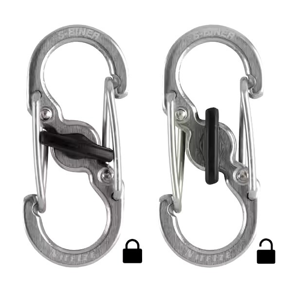 NITE IZE KeyRack Locker Stainless Keychain Locking S-Biner Clips (KLK-11-R3)