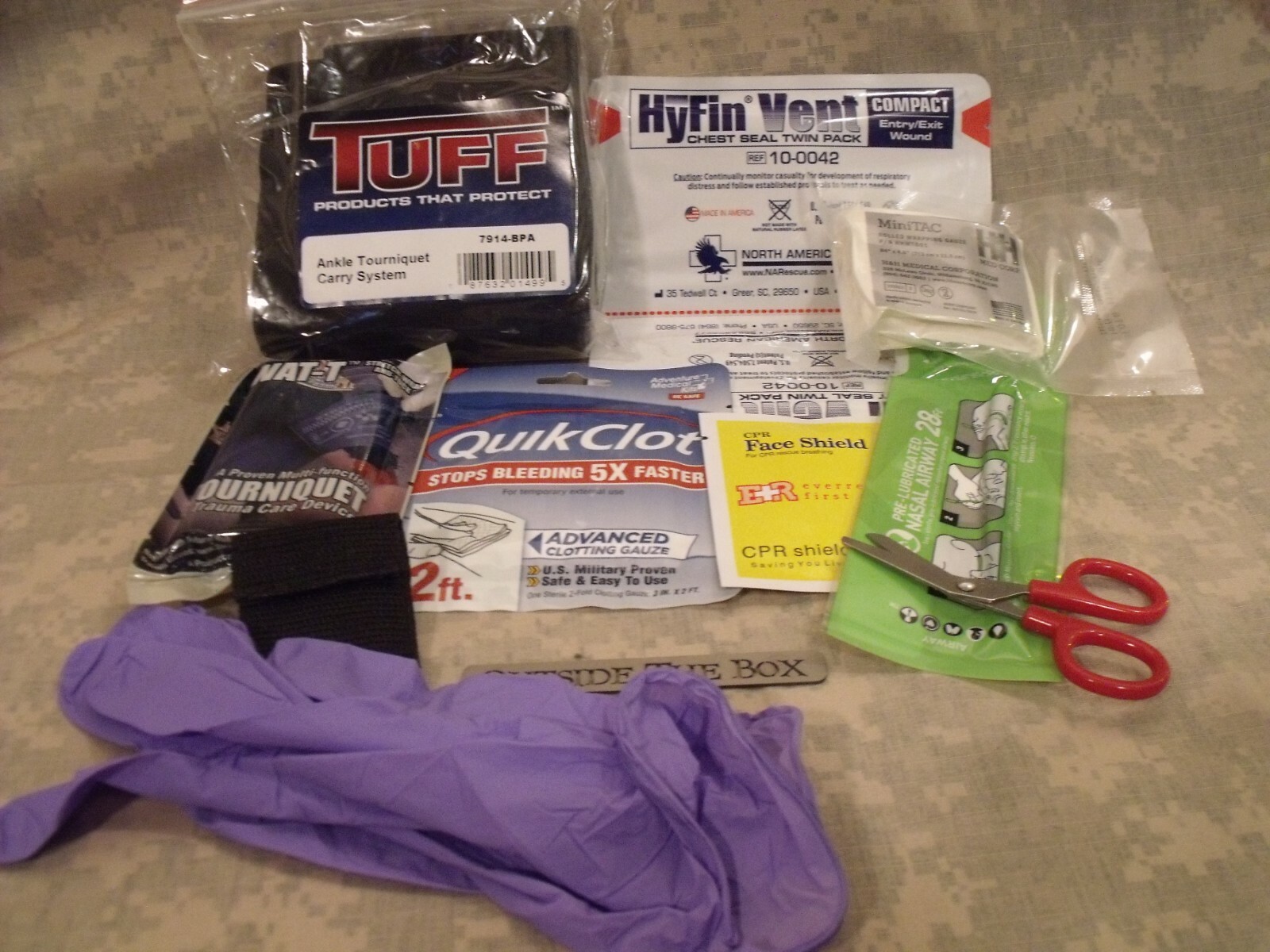 Ankle Holster First Aid Kit, Trauma (ITAK) – Fully Stocked! TQ, Gauze, Q-Clot +