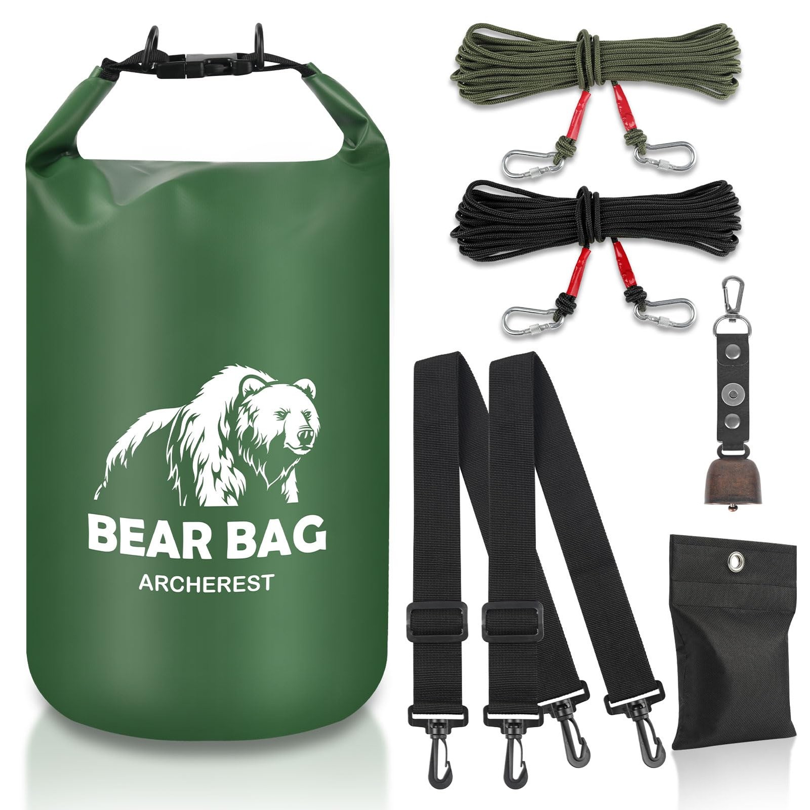 15L Waterproof Bear Bag Hanging Kit, Heavy Duty Bear Scent Proof Food Storage…