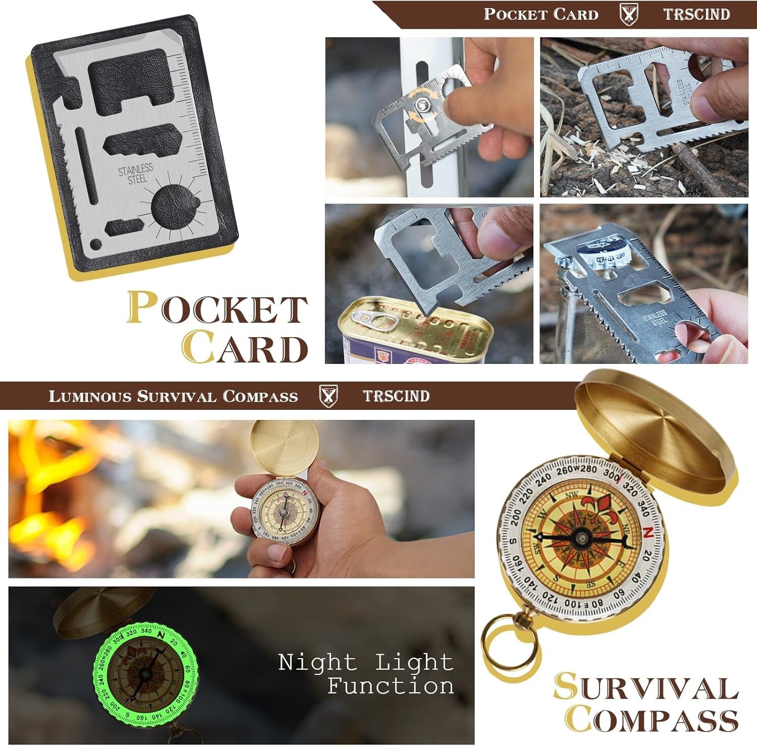 Emergency Survival Kit 14-in-1 – Ideal Gift for Dads, Husbands, and Adventurers