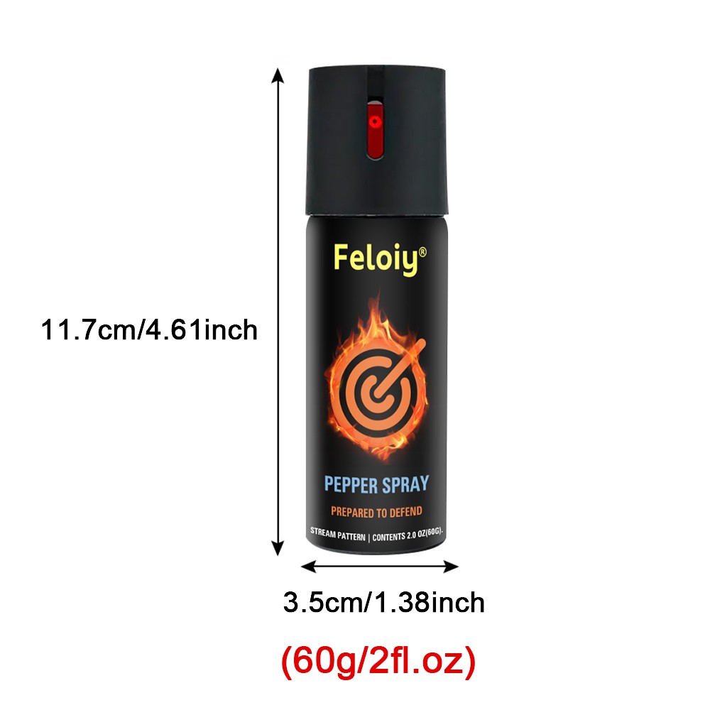 2 Pack Green Pepper Spray Keychain for Women with Quick Release for Easy
