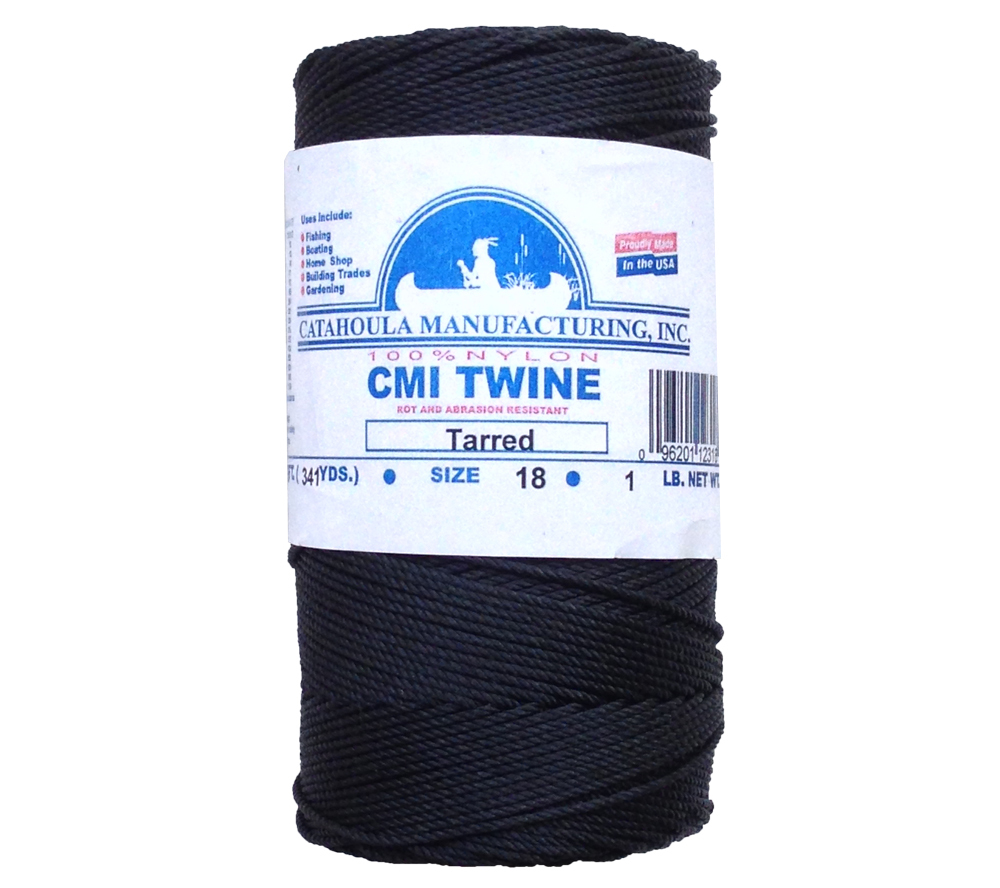 Catahoula No 18 Tarred Twisted Bank Line 1 lb Spool 1025 ft Nylon AA Seine Twine