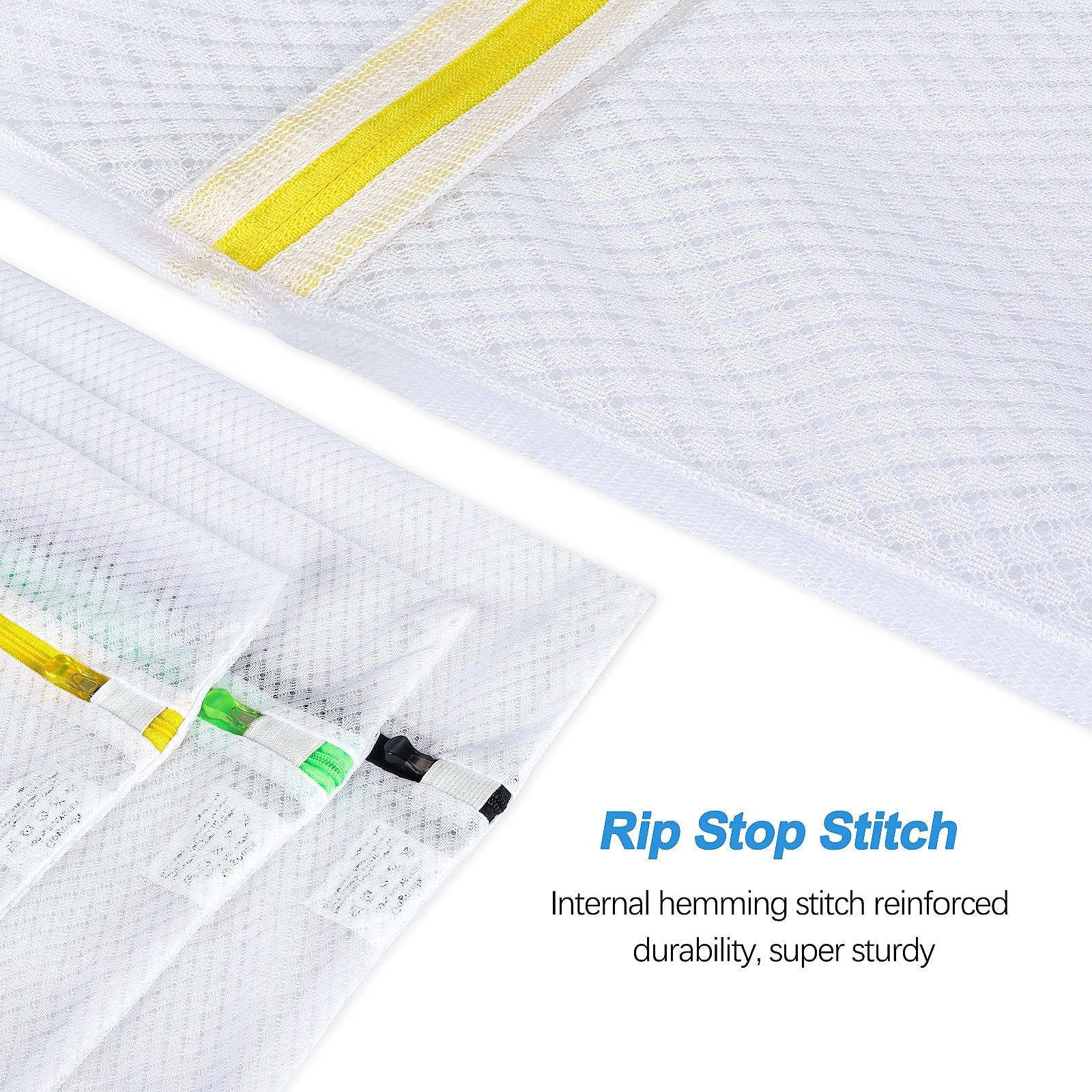 GOGOODA Mesh Laundry 1*XXL Bag+2*Large Bag+2*Medium Bag+2*Bra Bag, White
