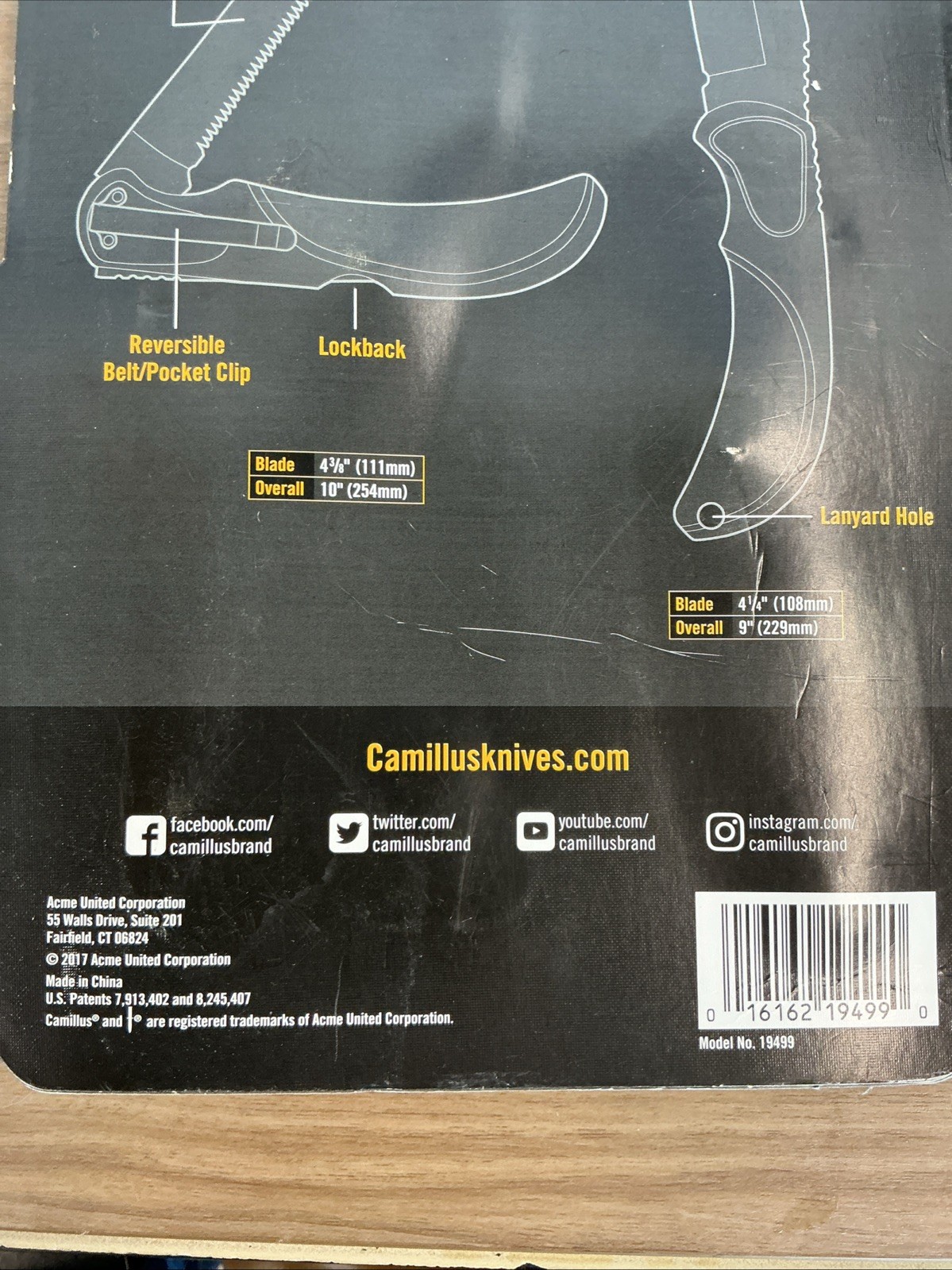 Camillus Game Hunter 9″ Gut Hook Knife W/ 10″ Folding Saw Combo Kit- 2 Piece Set