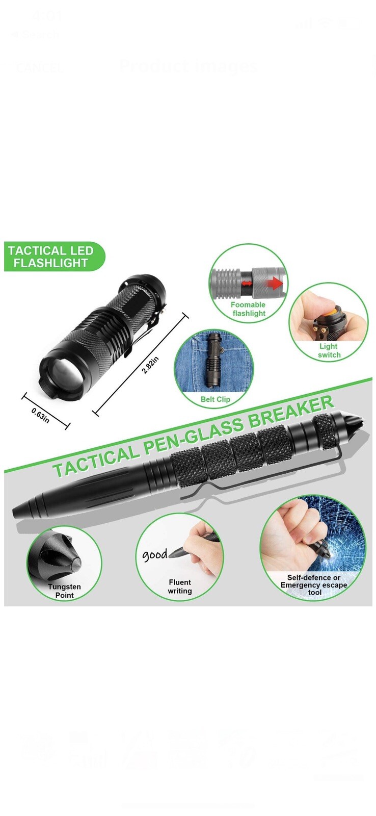 18 In 1 Outdoor Survival Kit Camping Emergency Gear Tactical Tools EDC Tool Case