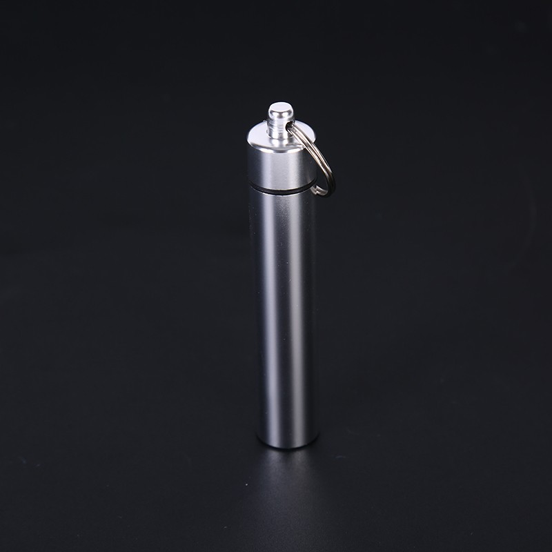 Portable Waterproof Pill Case Bottle Keychain Storage Holder Container Box Tools