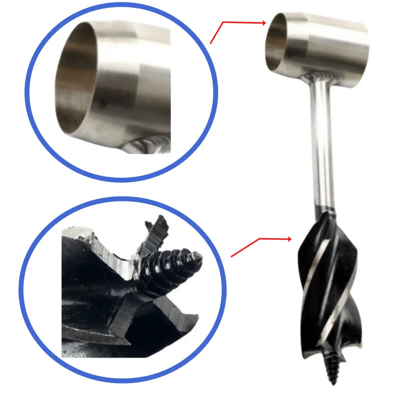 Drill Bit Protection Sleeve Auger Wrench Outdoor Survival Hand Drill Survival Ge