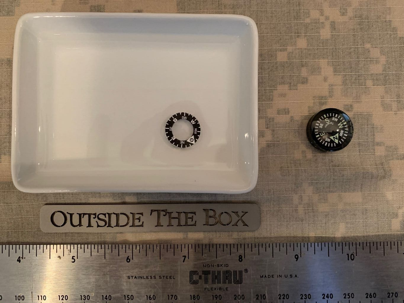 Emergency/Survival: Mini Escape Compass, Only 5/8″, Floats on Water, EDC, E&E