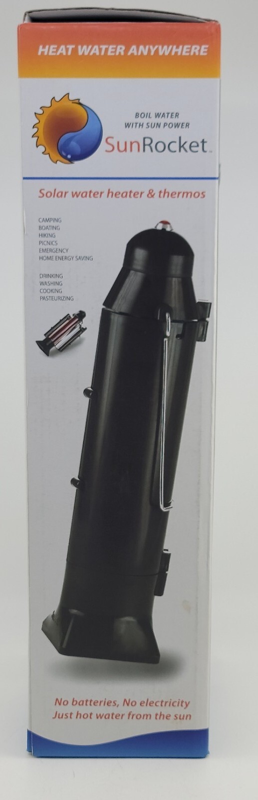 SunRocket Solar Water Heater & Thermos For Camping Or Emergency