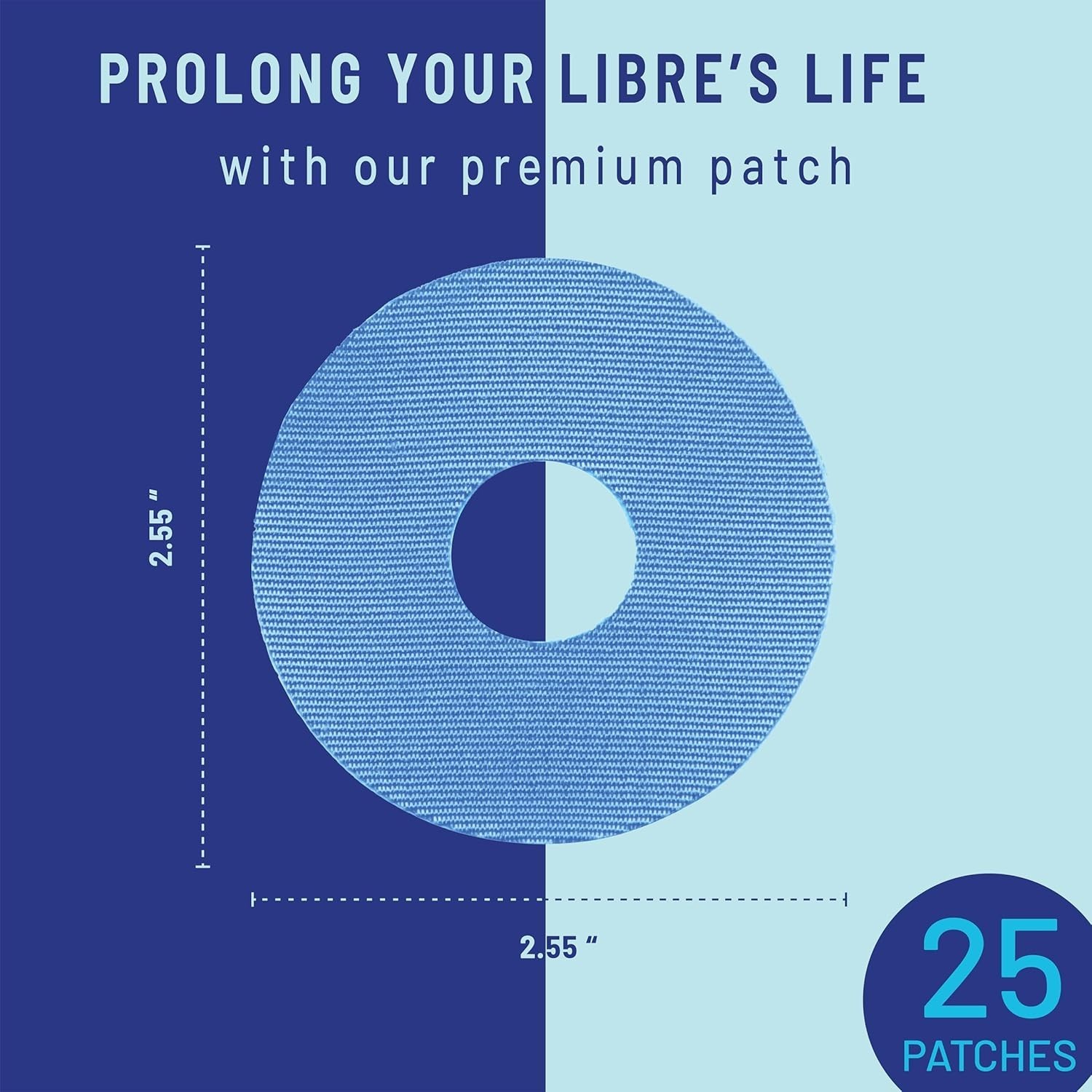 Comfortable Hypoallergenic CGM Sensor Patches – 25 Pre-Cut Waterproof Adhesive