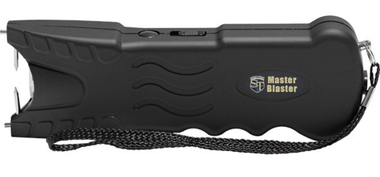 Stun MASTER BLASTER POLICE Defense Black Stun Gun Rechargeable LED FLASHLIGHT