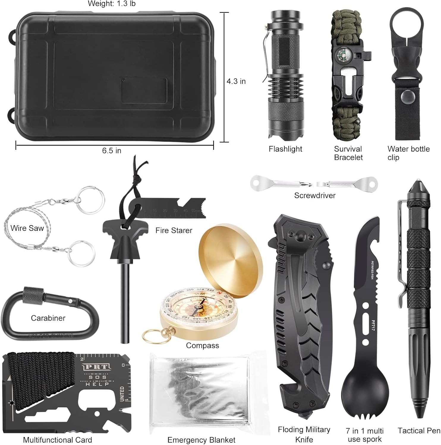Ultimate 17 in 1 Survival Equipment Bundle: For Safety in the Great Outdoors