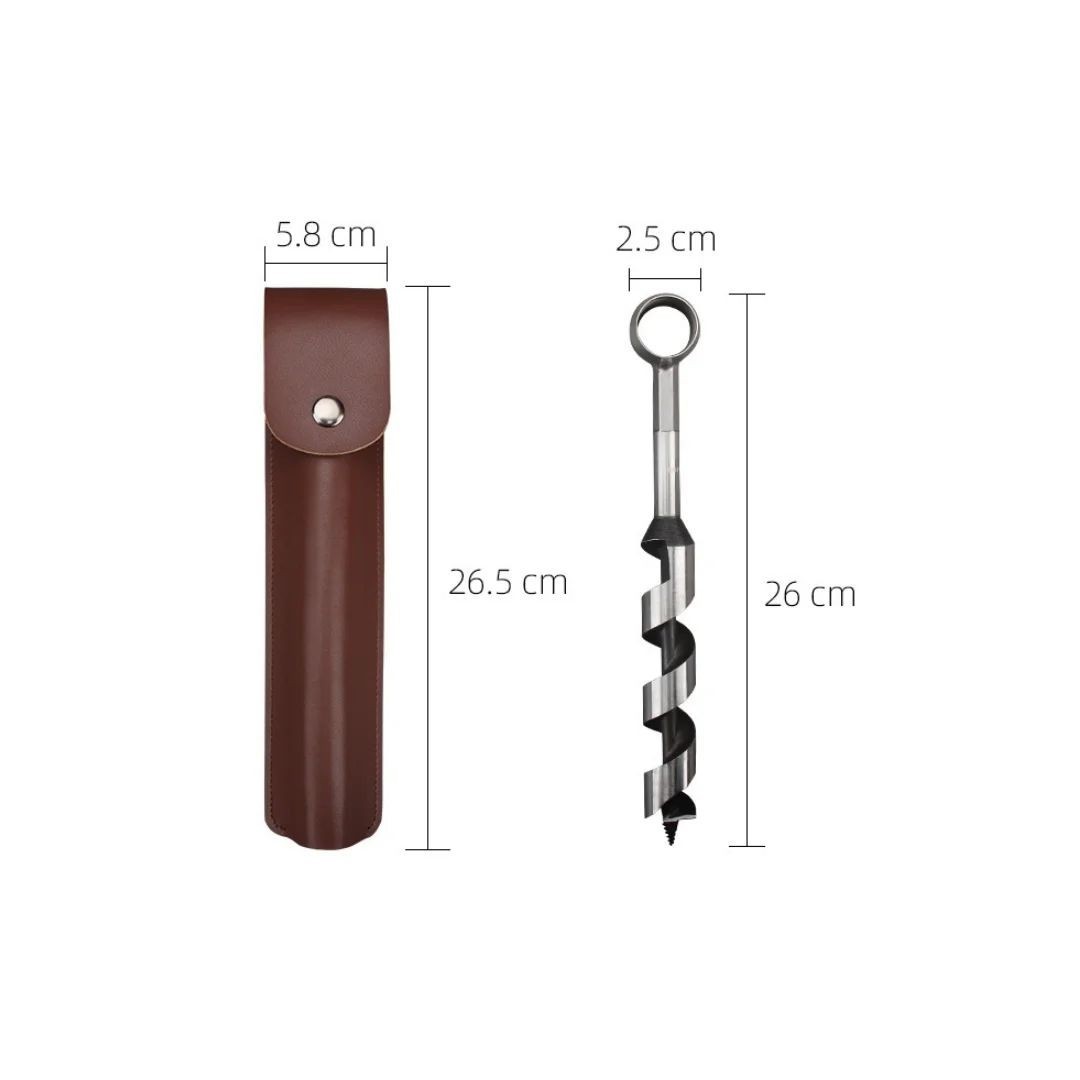 Hand Auger Drill Wood Hole Tool Bushcraft Camping Survival Wrench
