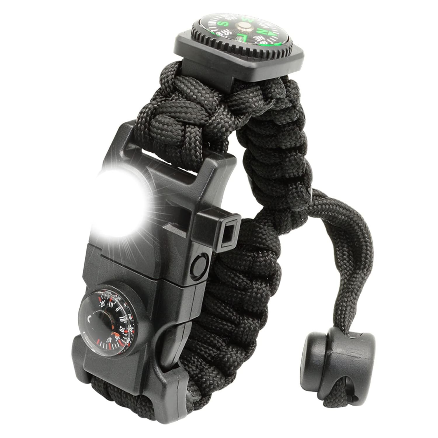 20 in 1 Paracord Bracelet, Adjustable Gear Kit with SOS Light, Fire Starter, …