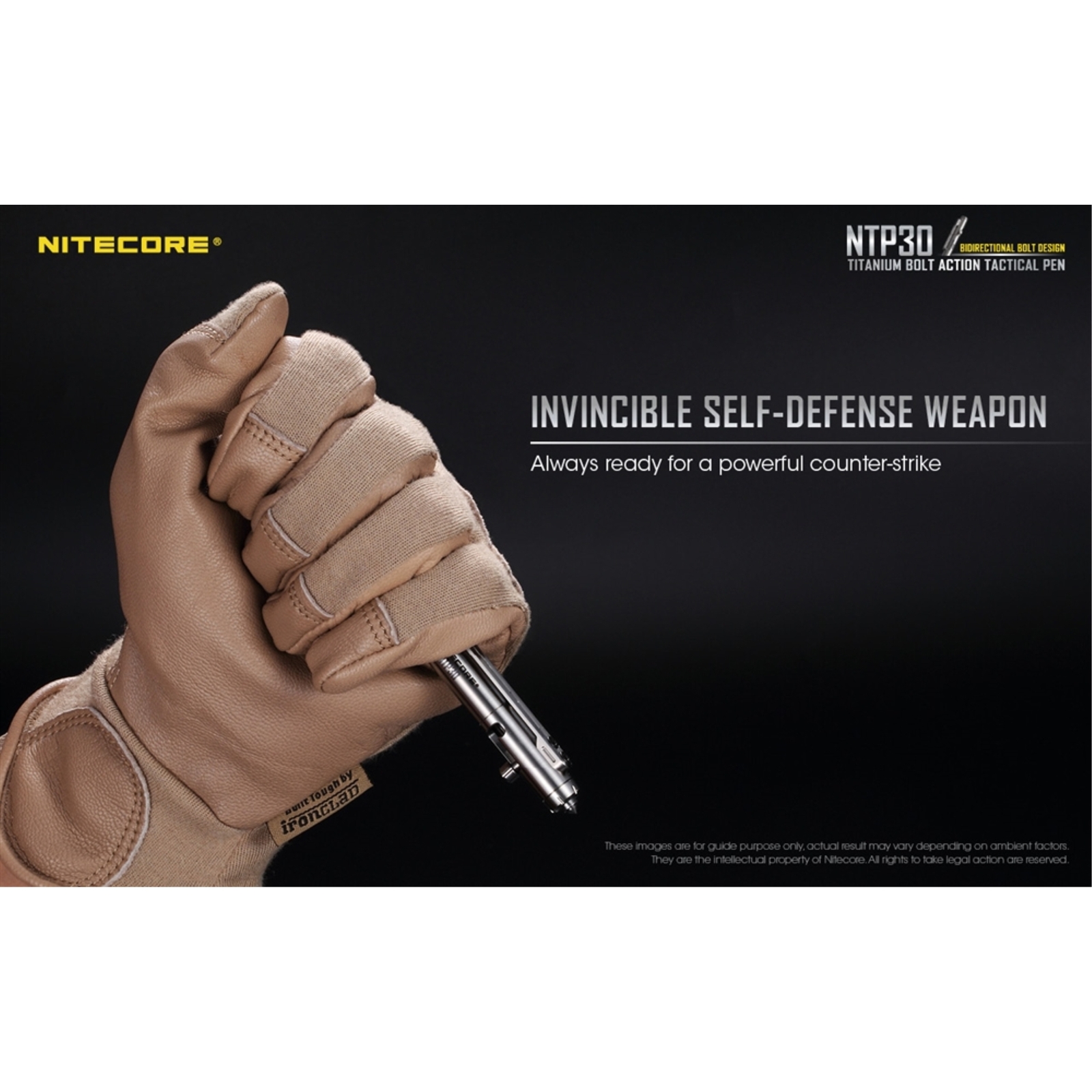 ~NEW~ Nitecore NTP30 Titanium Bidirectional Bolt Action Tactical Pen