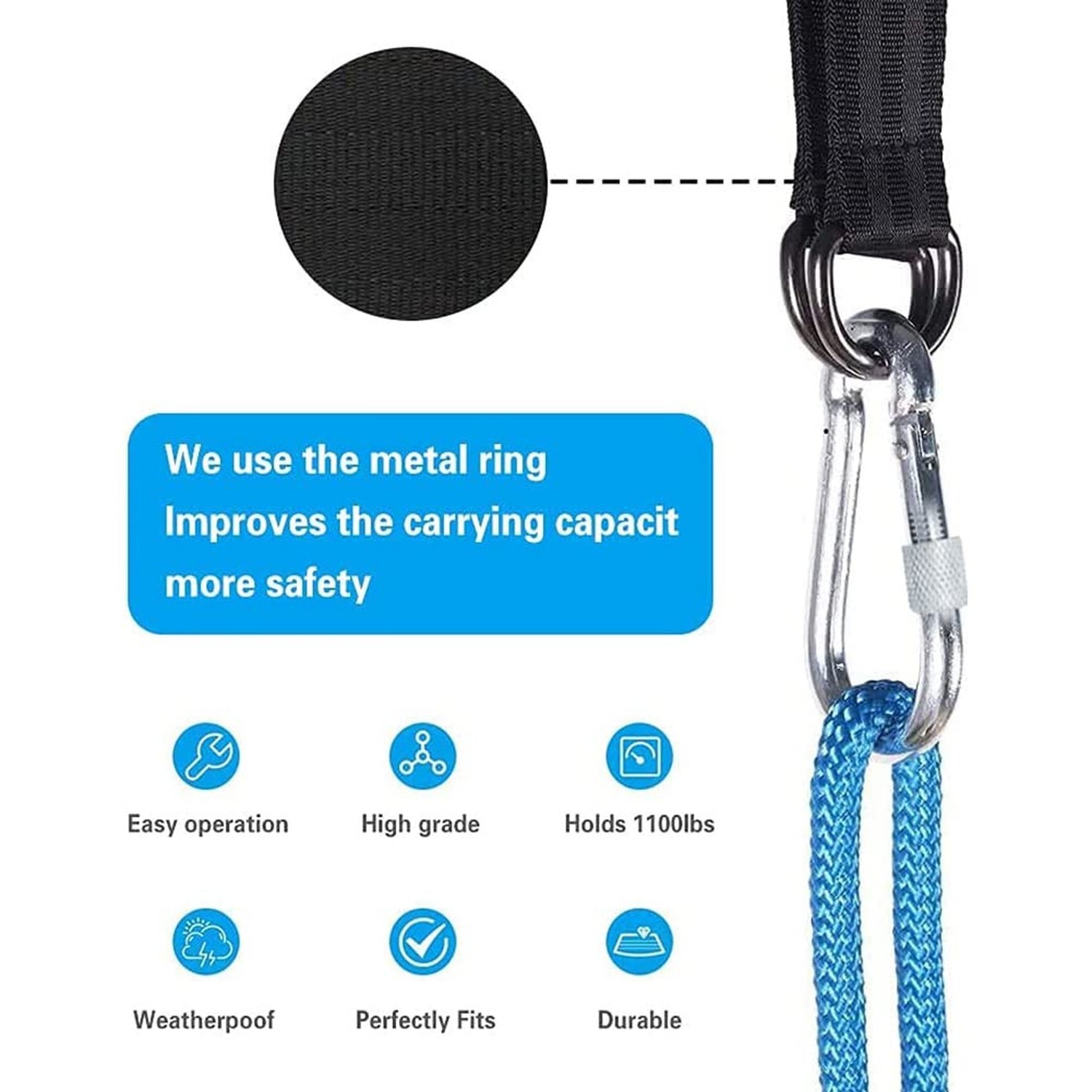 2 PCS Tree Swing Straps Hanging Kit Maximum Load Capacity is 2200 pounds with…