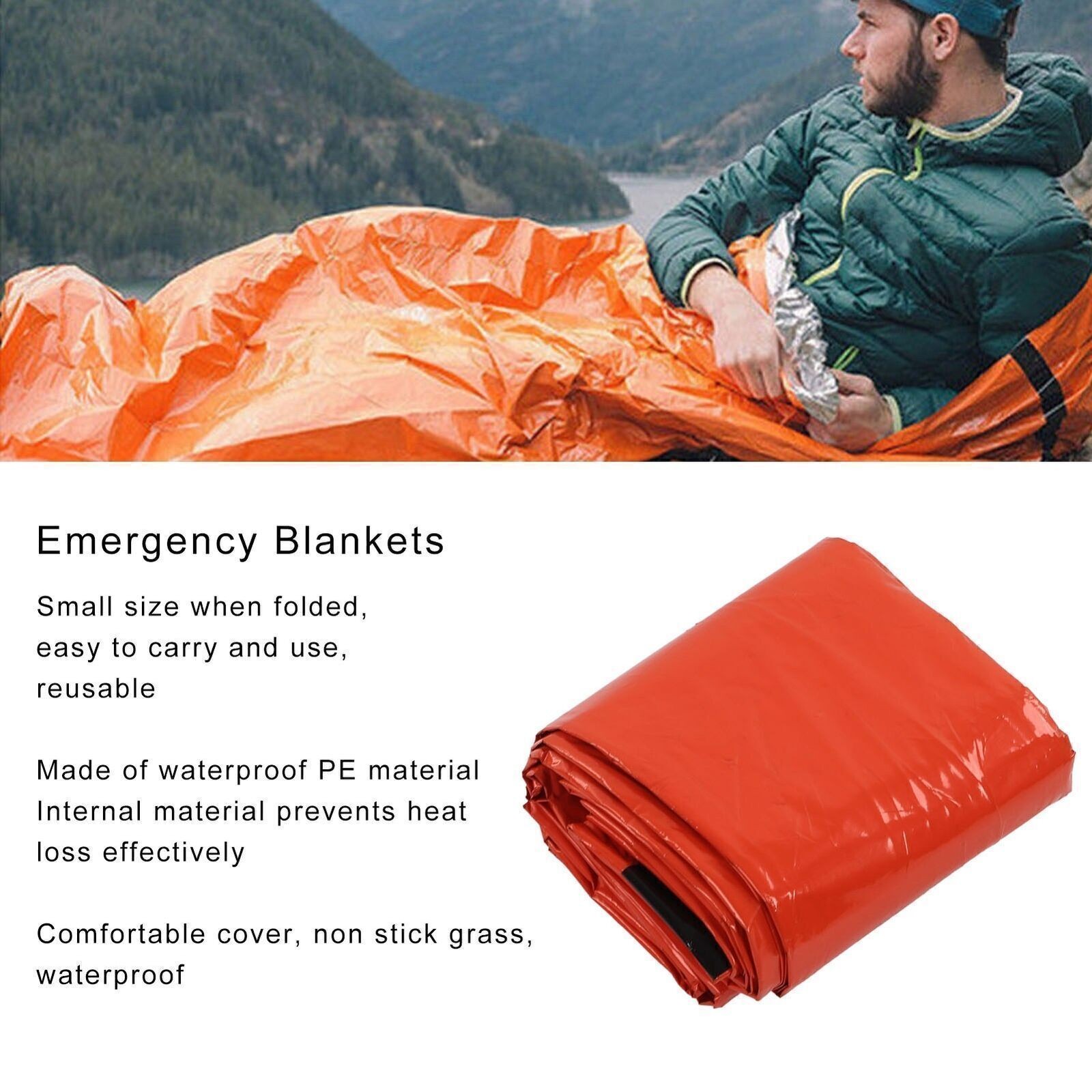 Emergency Blankets Portable Waterproof Survival Emergency Sleeping Bag
