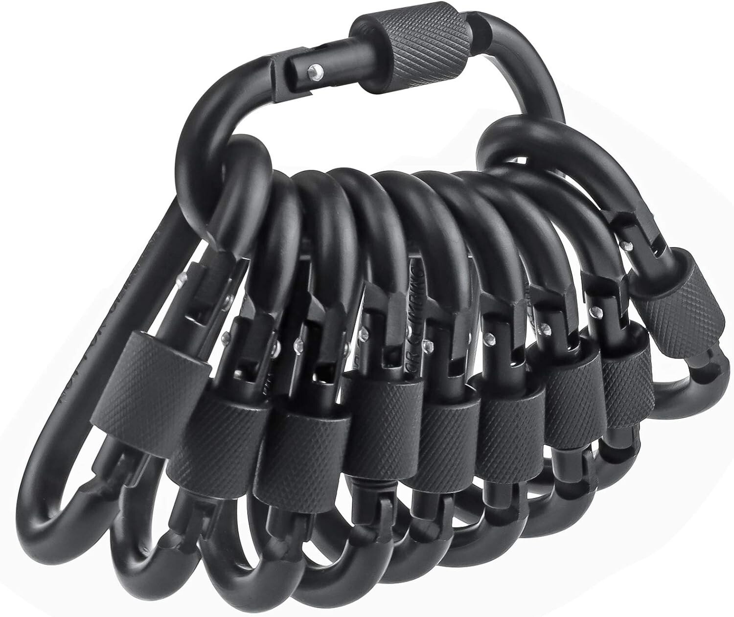 Camping power pack Aluminum D Ring Key Rings, Tree Hanger Gear(Bulk 3 Sets)