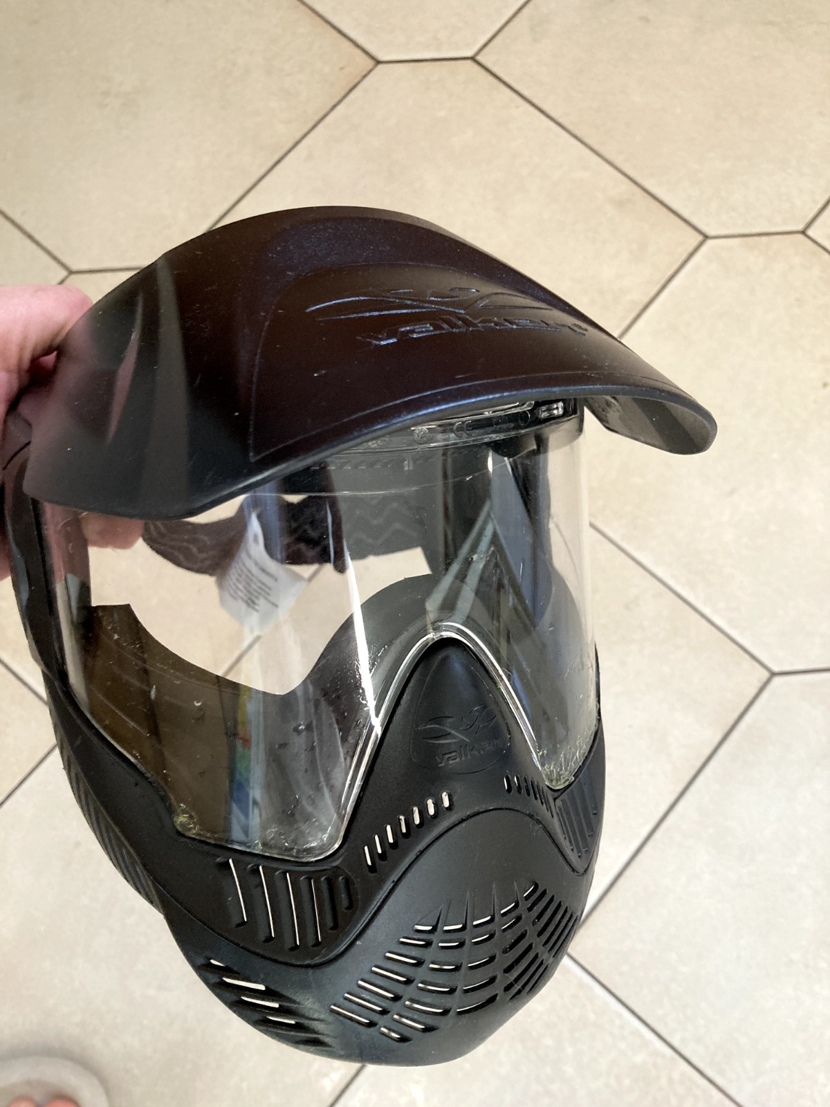 Valken Paintball Mask Full Face Goggles Black Adjustable Strap – Excellent Condi