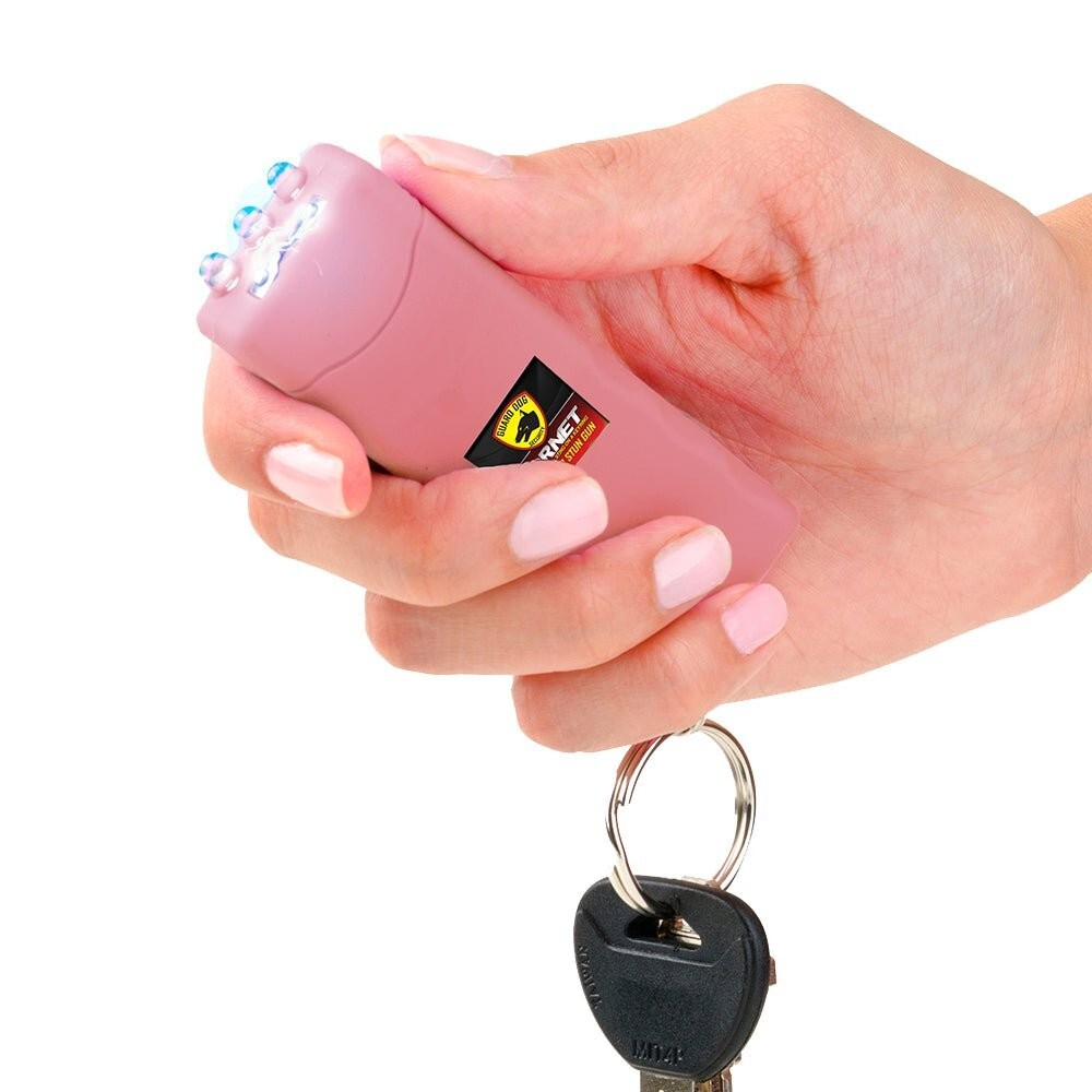 Stealth Compact Safety Device with LED Light & Keychain | Sleek Design with 110