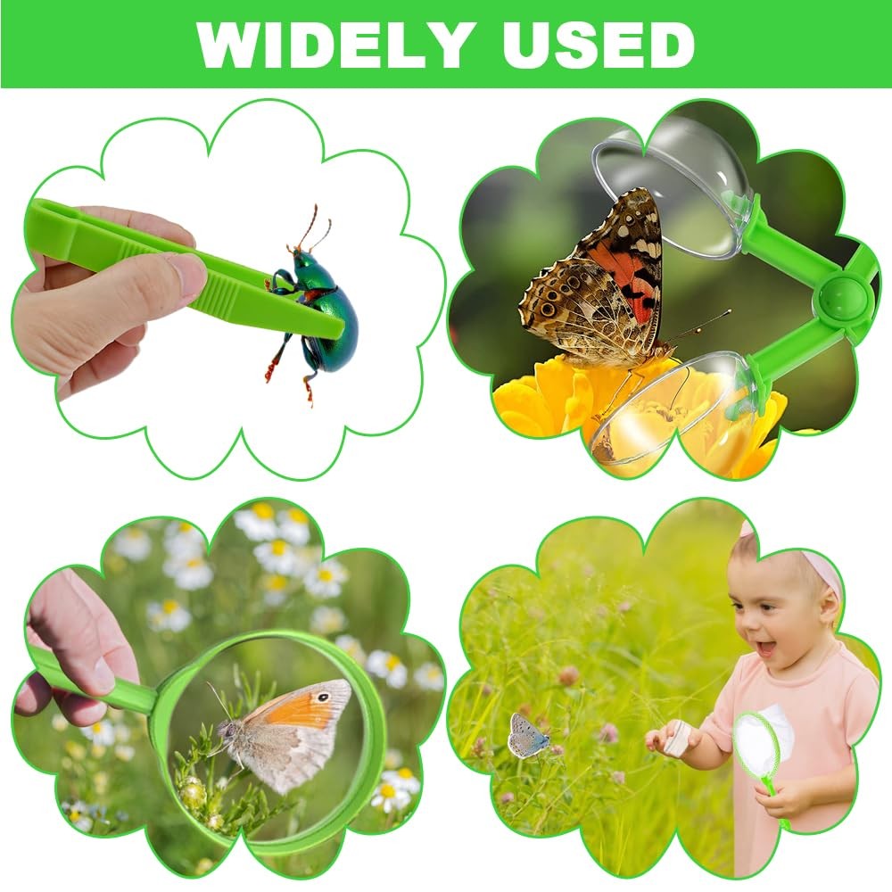 11 Piece Researcher Set Outdoor Toy Set, with Insect Catcher, Cup Magnifier, M…