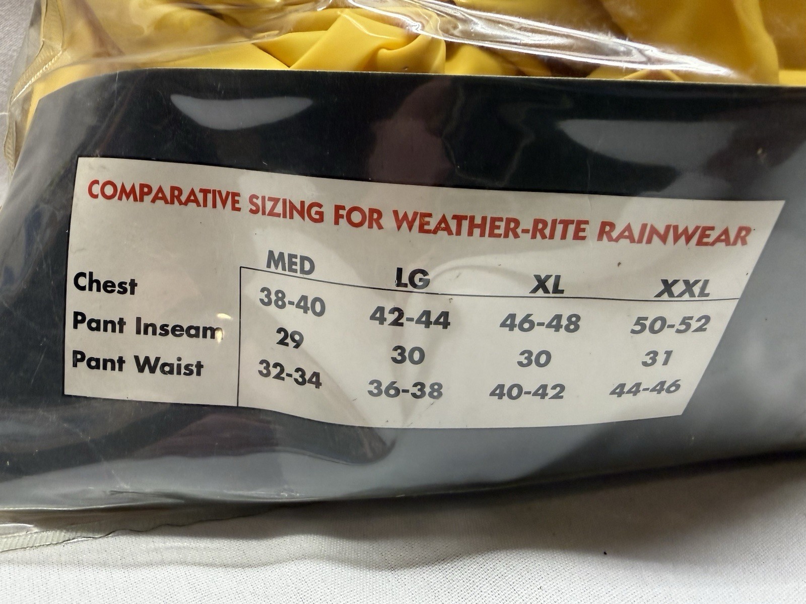 Weather-Rite Yellow PVC Coated Nylon Waterproof Rainsuit ~ #8127 Size XXL