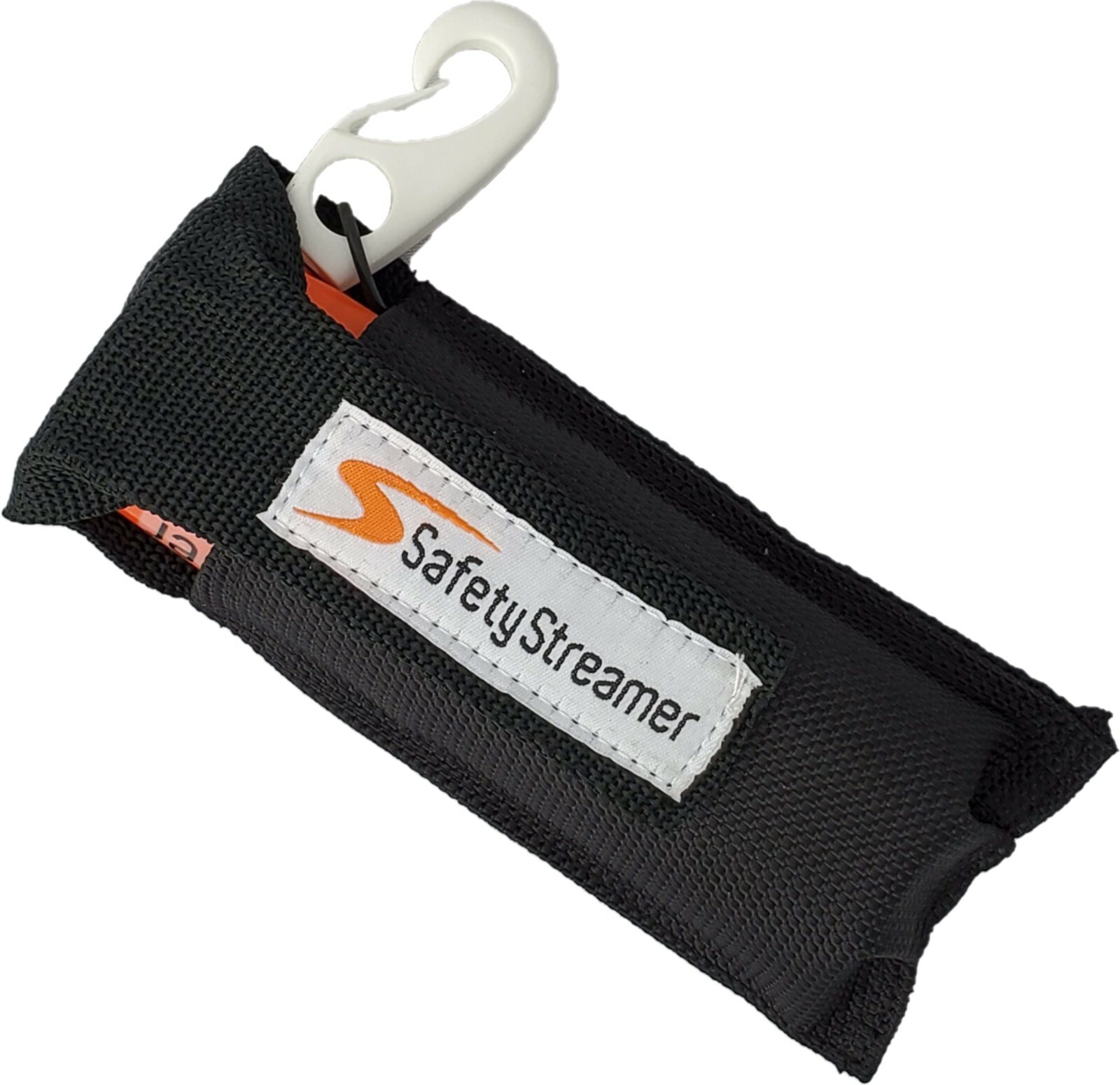 Safety Streamer 6″ wide 25′ long visible orange, recycled HDPE