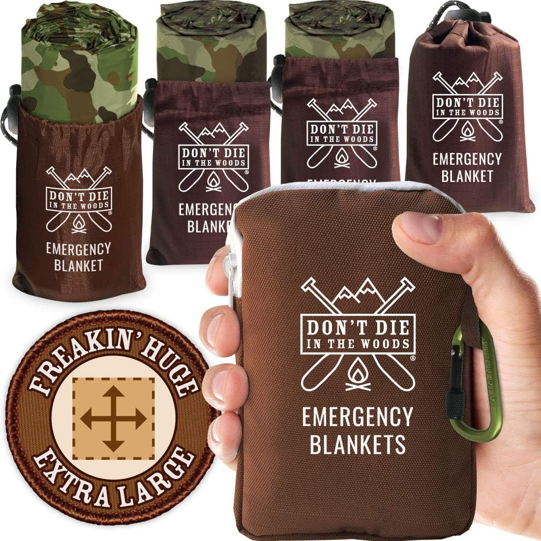 – Freakin’ Huge Emergency Blankets [4-Pack] Extra Large Thermal Mylar Space Blan