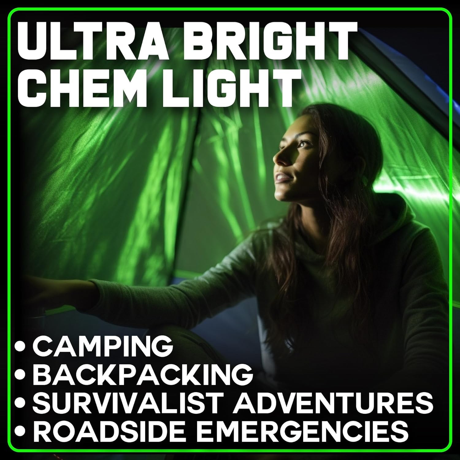 12x Military Grade Glow Sticks 12 Hour Light for Survival, Camping, Power Outage