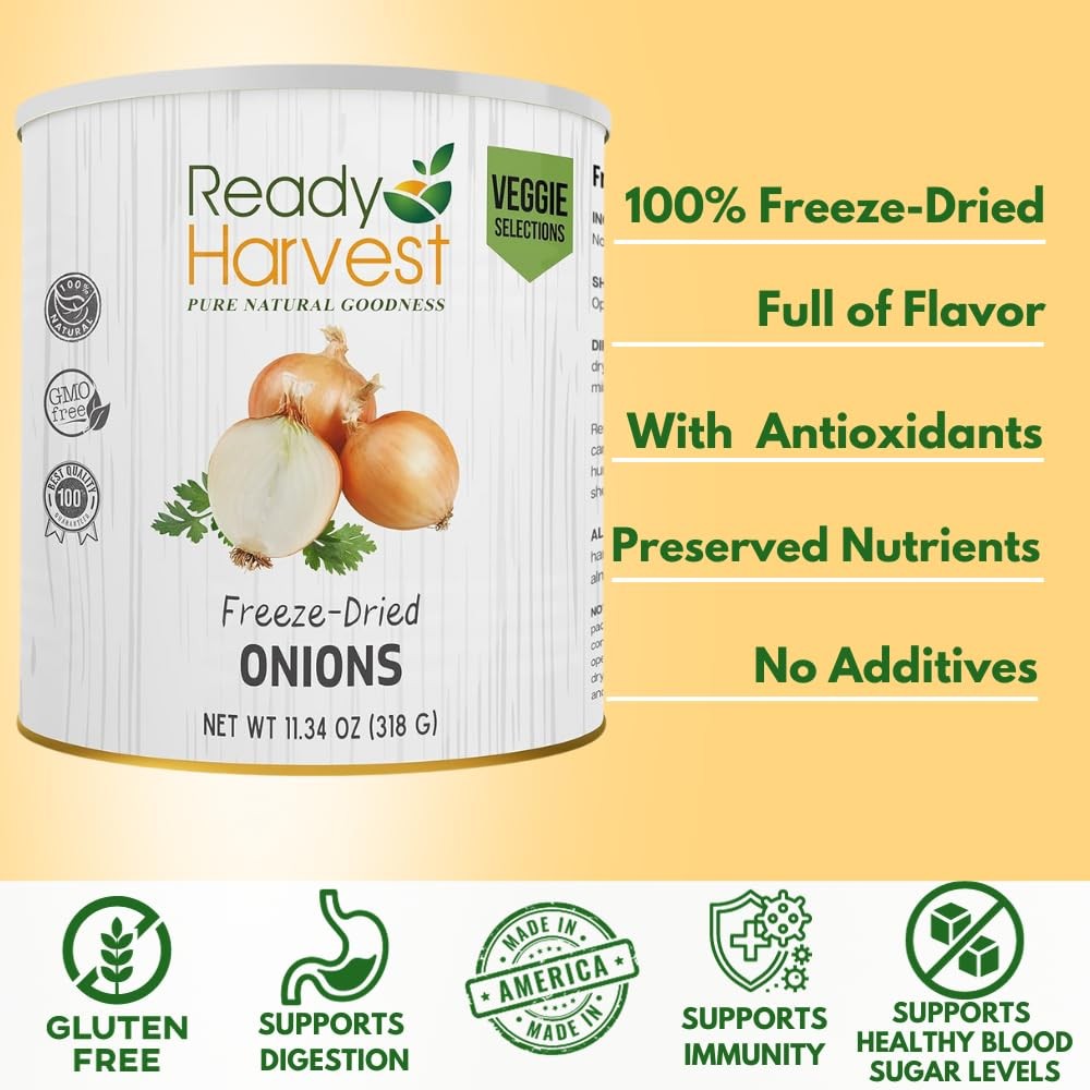 Ready Harvest Freeze-Dried Yellow Onions Dried Minced Emergency 1 CAN