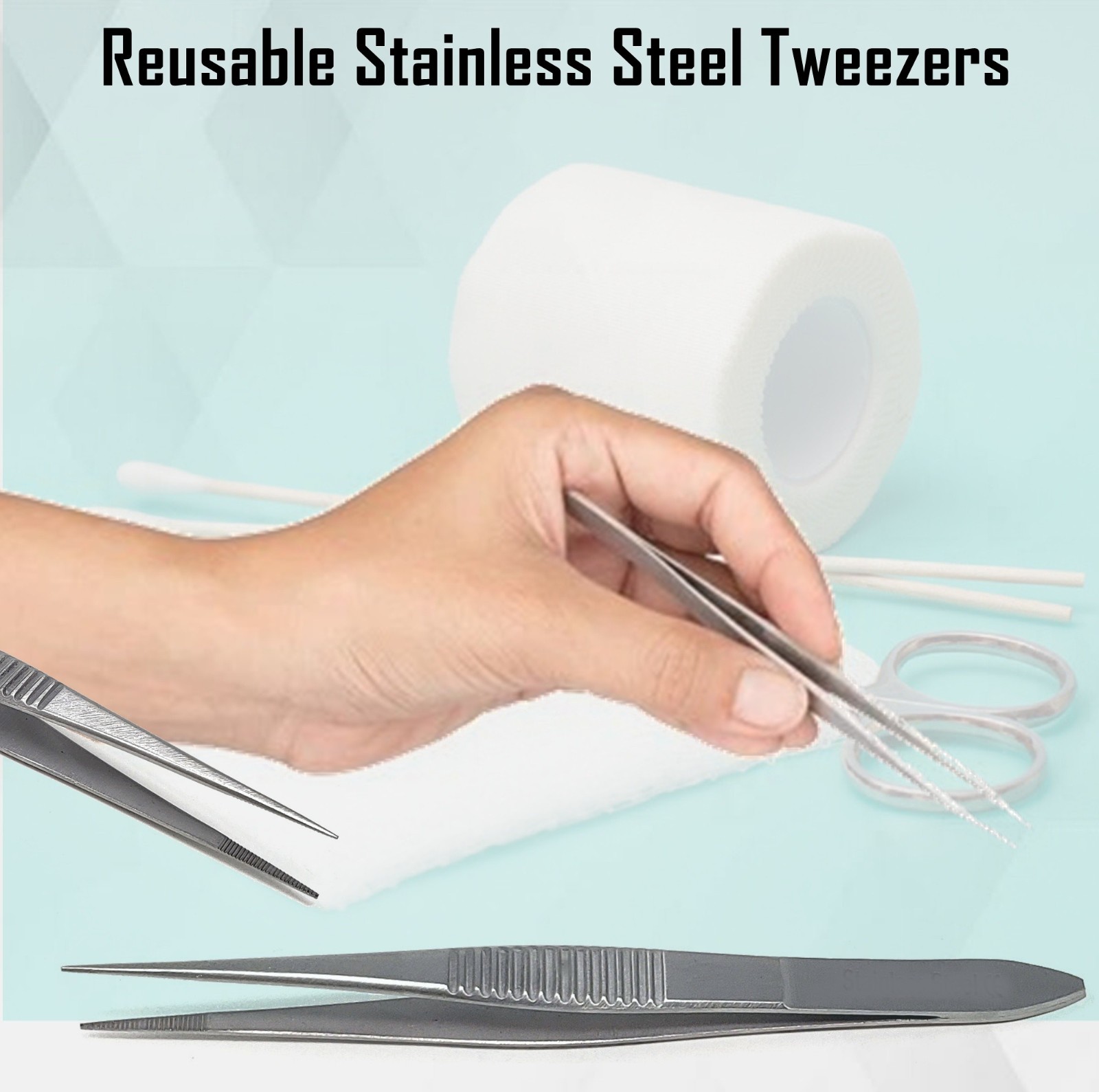 10 Pack Tweezers Narrow Ends Splinter Remover First Aid Emergency Survival Kits