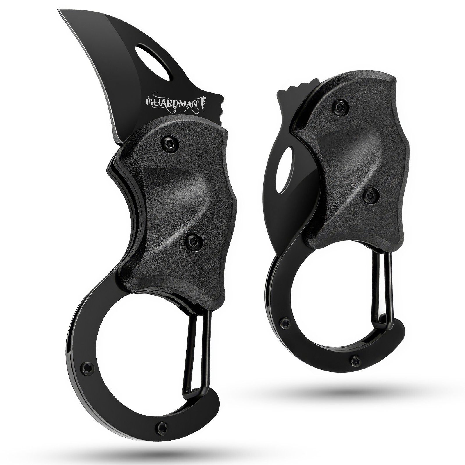 20 Small Pocket Carabiner Knife Foldable Survival Karambit Mini Sharp Blade Clip