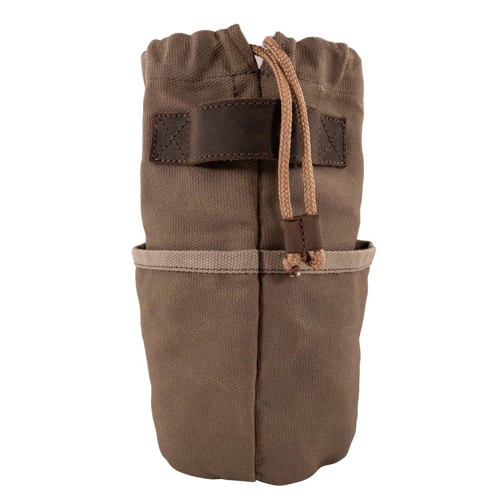 , Camping Bag for Cooking Pot, Handmade from Waxed Canvas and Full Grain Leat…