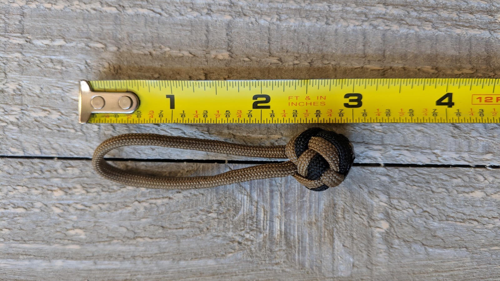 Pack of Three 3″ Paracord Zipper Pulls (Coyote Brown/Black) [Combined Shipping]