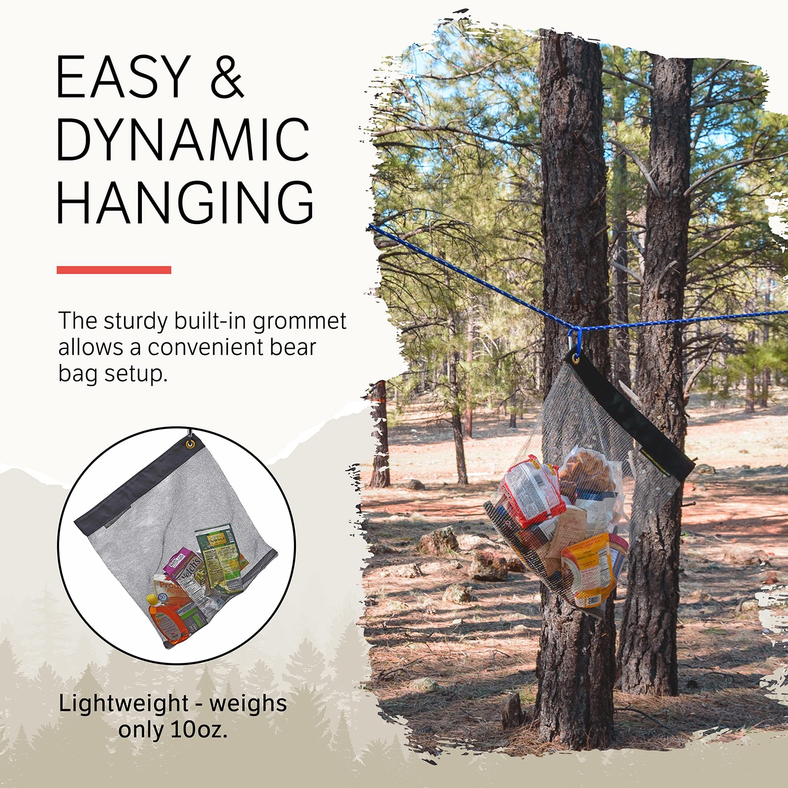 Bear Bags for Food Backpacking – Bear Sack Rodent Proof Food Storage Containe